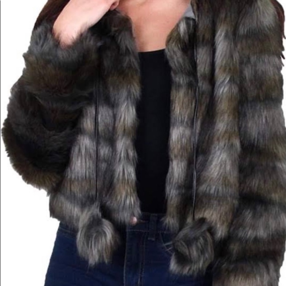 Ramy Brook Camo Faux Fur Jacket
Sz S